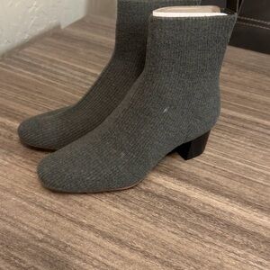 Everlane Charcoal Knit Heeled Boots